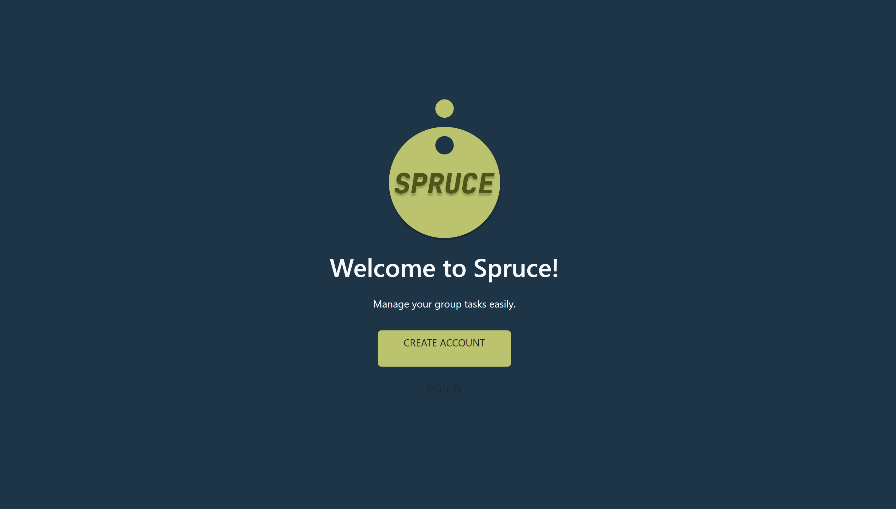 Login page